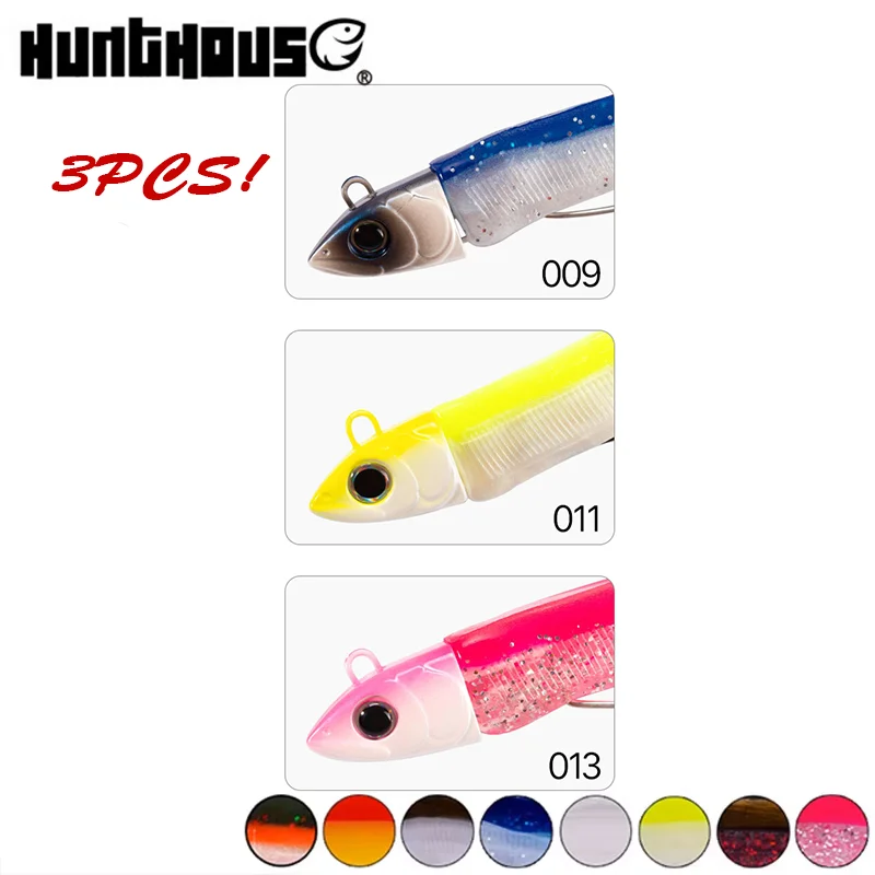 Hunthouse 3 uds Barra T. Minnow 7g/12g/25g/40g/40g/60g/120g señuelo de pesca suave Jig cebo lubina Lucio pesca leurre Souple