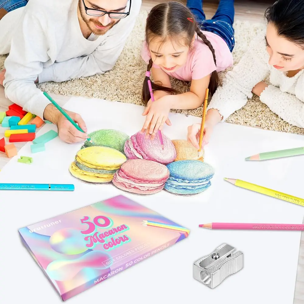 12/24/50/72 Macaron Pastel Colored Pencils Professional Soft Core for Sketching Shading