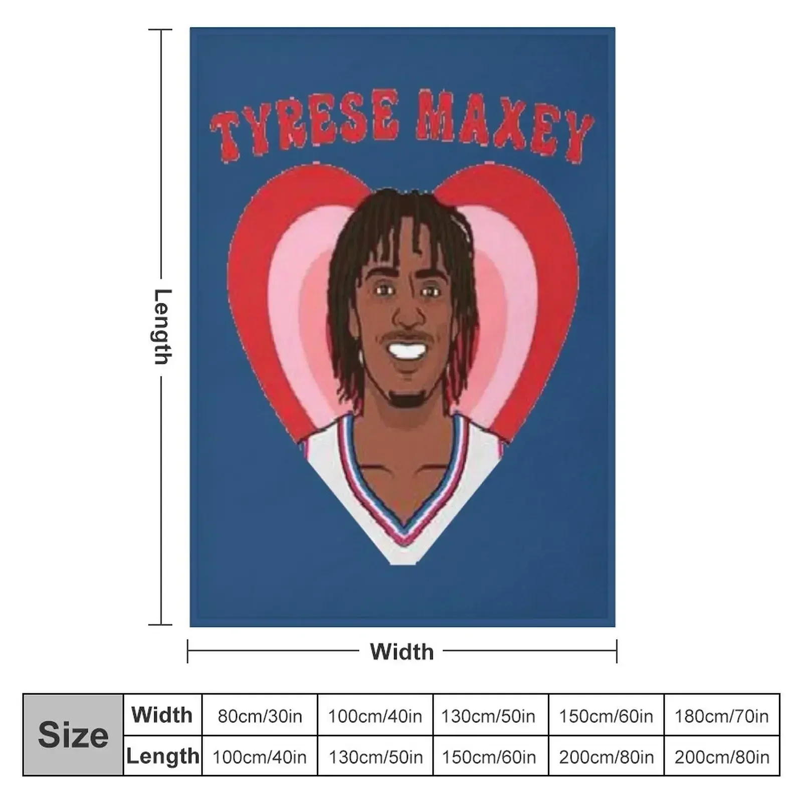 tyrese maxey gift Throw Blanket Quilt Personalized Gift For Baby For Decorative Sofa Blankets