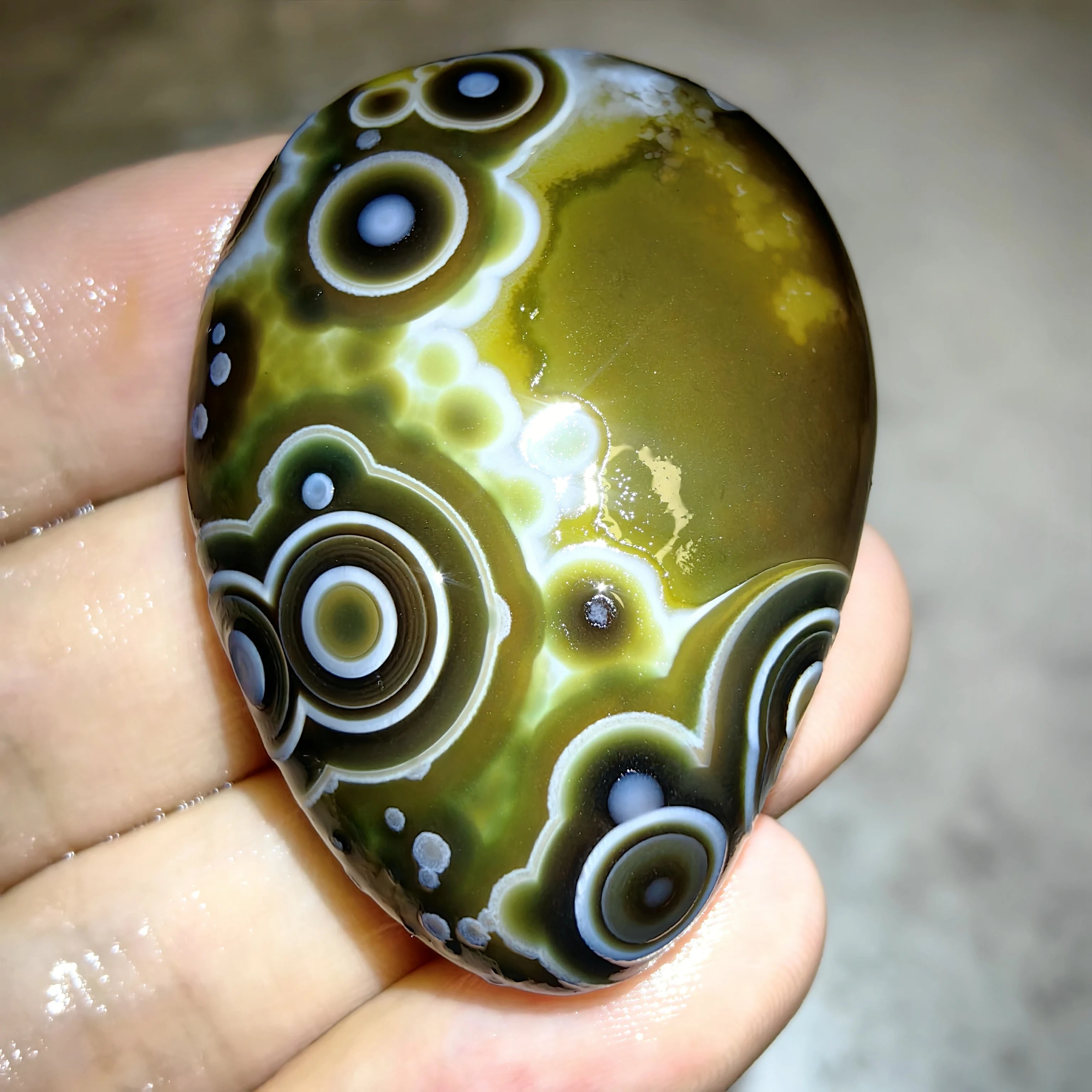 Pure Natural High Relief sculpture Divine Eye Agate Wishing Agate for Attract Wealth Good Luck Anti Evil DIY Jewelry Making