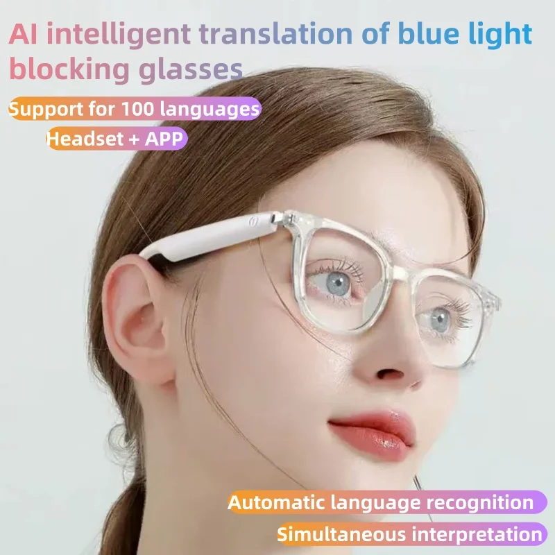 

F19 smart glasses of AI Intelligent Translation GlassesSunglasses Voice Remote Control Music Eyewear Waterproof Eyeglasses