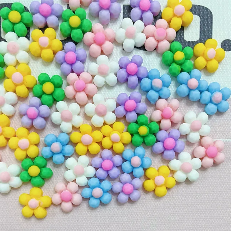 10pcS Colour Petal Resin DIY Ear Stud Icebox Shoes Hat Barrette Mobile Phone Case Decoration Cream Glue Clothes Flat Back Patch