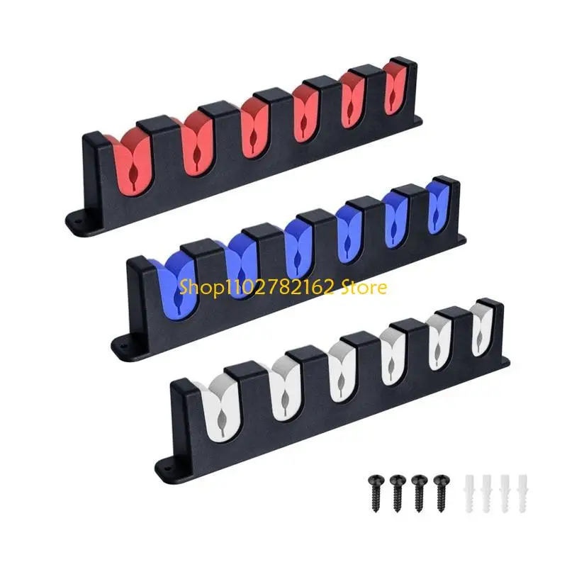 547B Wall Mounted Fishing Rod Holder Horizontal Support 6-Rod Rack for Garage Storage