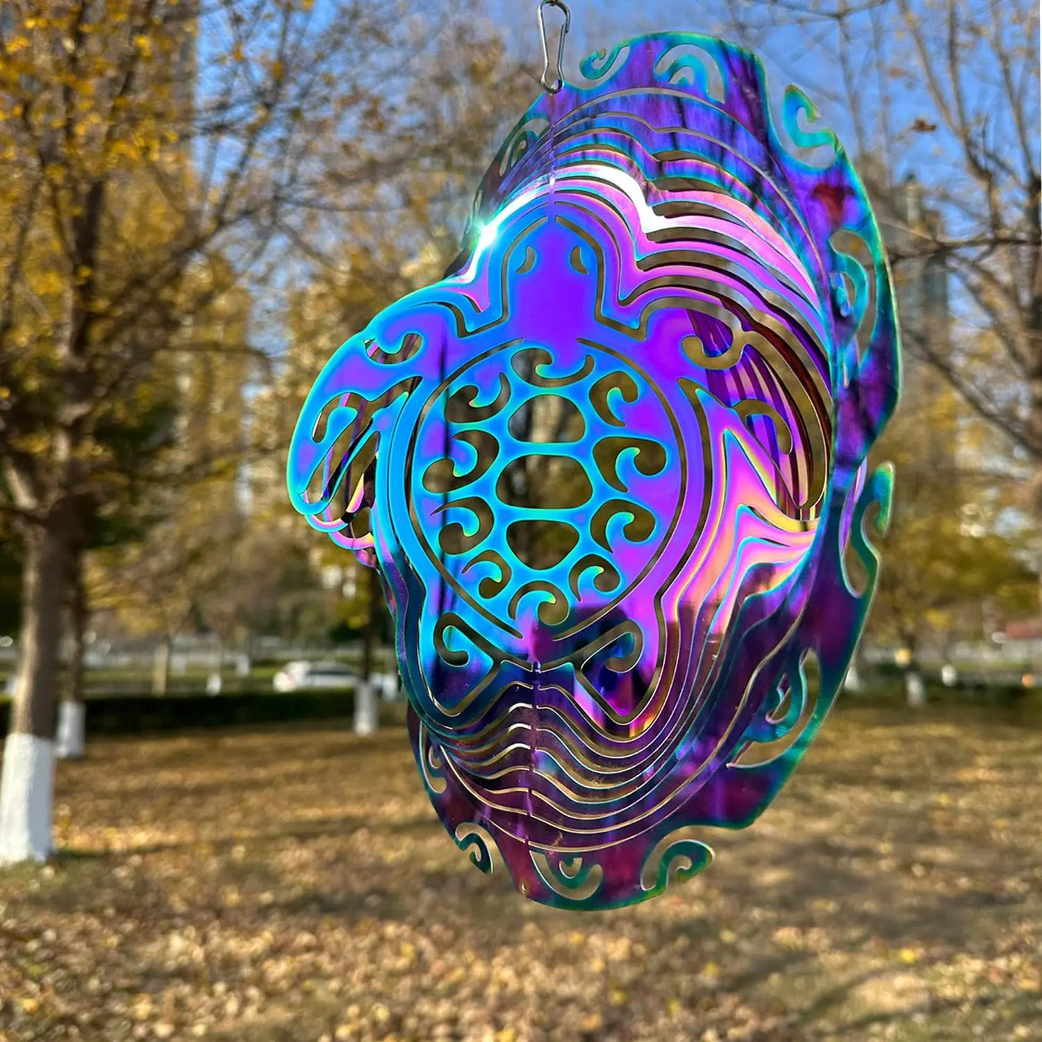 

Metal Color Mandala Wind Whirl Outdoor Garden Decoration Bird Repellent Stainless Steel Pendant