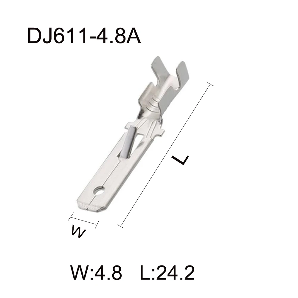 

2000PCS DJ611-4.8A New energy auto connector Terminal brass pin Waterproof harness terminal cable socket