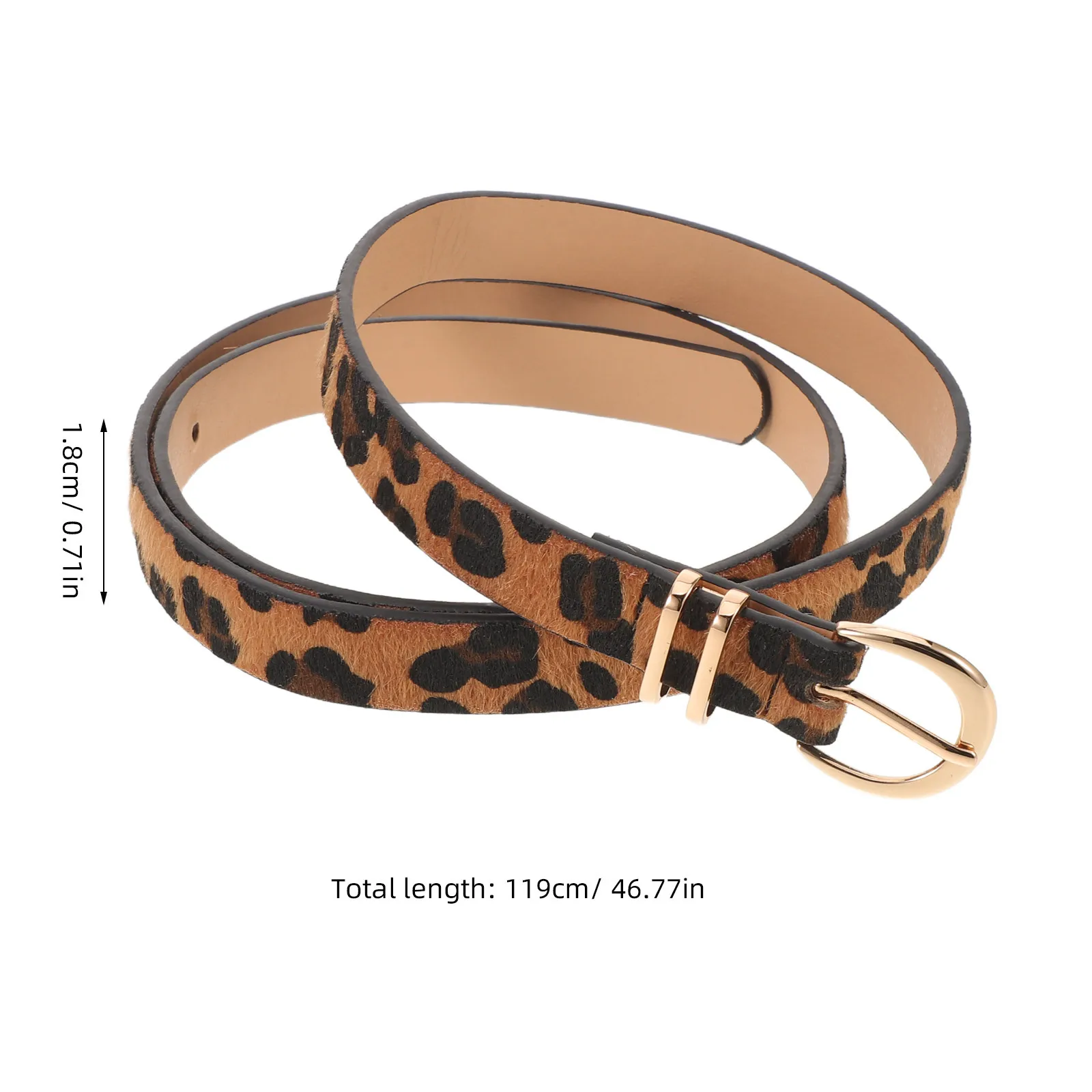 ليوبارد طباعة واسعة الخصر المرأة لينة فو حزام قابل للتعديل لفساتين الجينز خمر الحيوان طباعة حزام غير رسمي ل #3