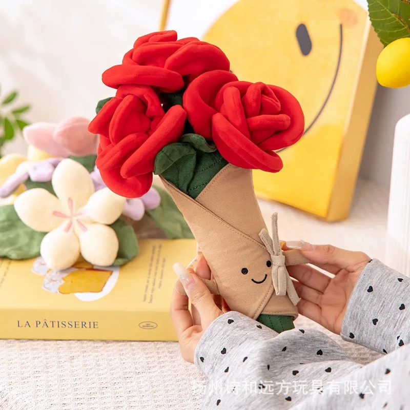 Bouquet de poupée en peluche mignon, jouet doux, Animal en peluche populaire, cadeau d'anniversaire d'amitié pour filles, petite amie Bestie