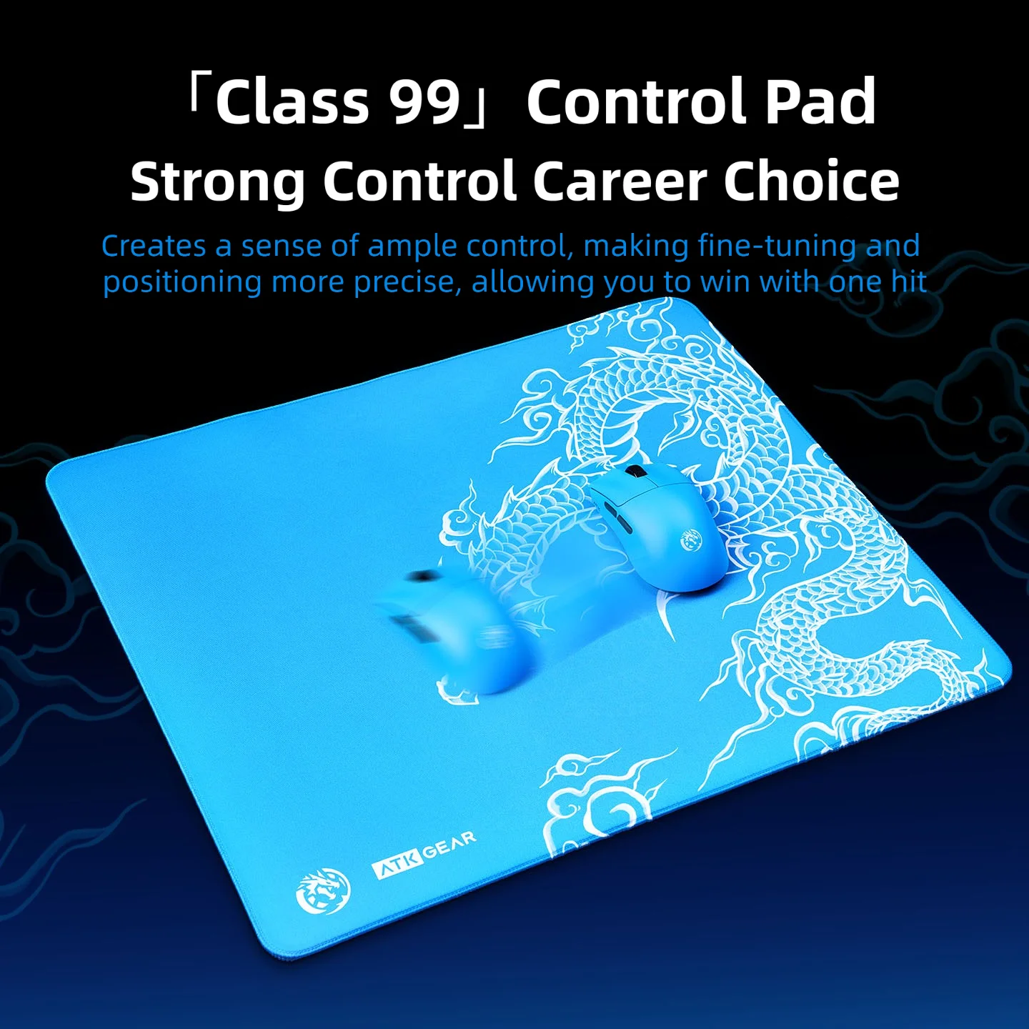 ATK Leviathan Gaming Mouse Pad Large 490x420x4mm LEV Class 99 Anti-Slip Inoue PORON Fast Precise FPS Valorant CSGO Desk Mat Pro