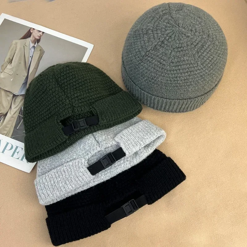 Beanie Hats Men Women Autumn Winter Warm Landlord Hat Streetwear Hip Hop Brimless Hat Knitting Docker Cap Wholesale