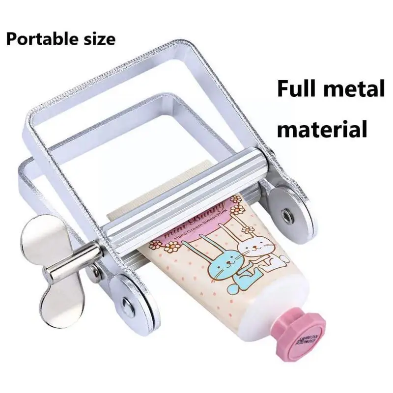 New Silver Aluminum Manual Tube Squeezer Toothpaste Dispenser Coloring Tube Home Hair Squeezing Cream Squeezer Tool Wringer C3j1