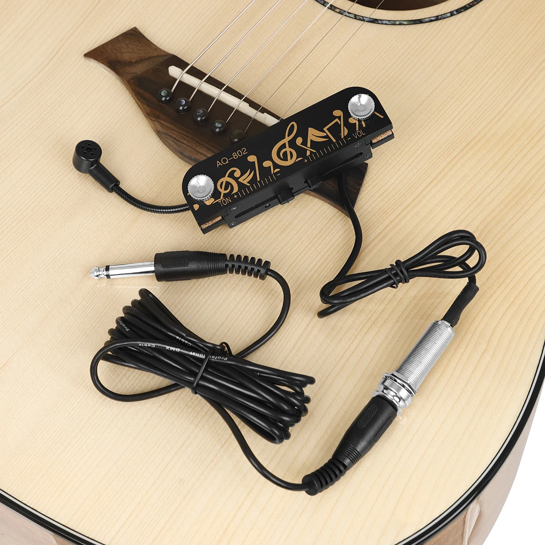 Acoustic Guitar HQ Soundhole Pickups Integrated Active Pickup Visible High and Low Voltage Adjustment Acoustic Guitar Accessory