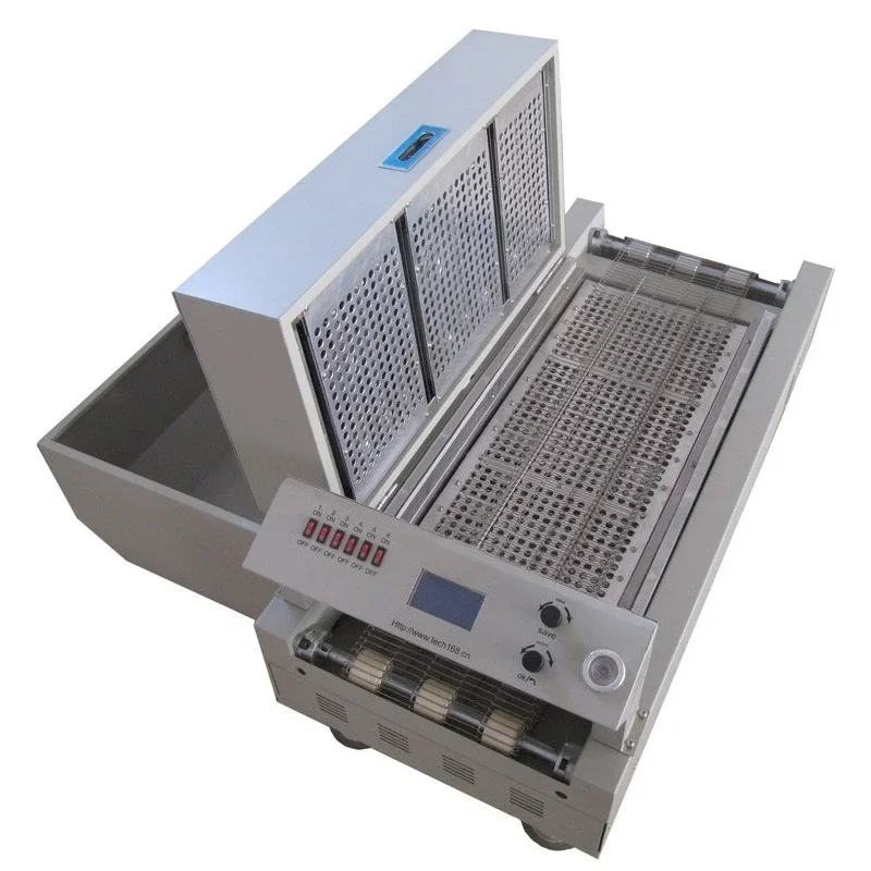 Infrared hot air high temperature lead-free reflow soldering Small reflow soldering T961 six-temperature zone channel reflow