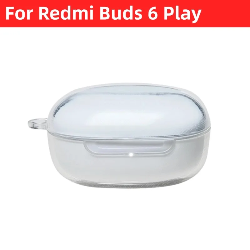 Klare Schutzhülle für Redmi Buds 6 Play, transparente Abdeckungen für Kopfhörer, staubdicht, kratzfest