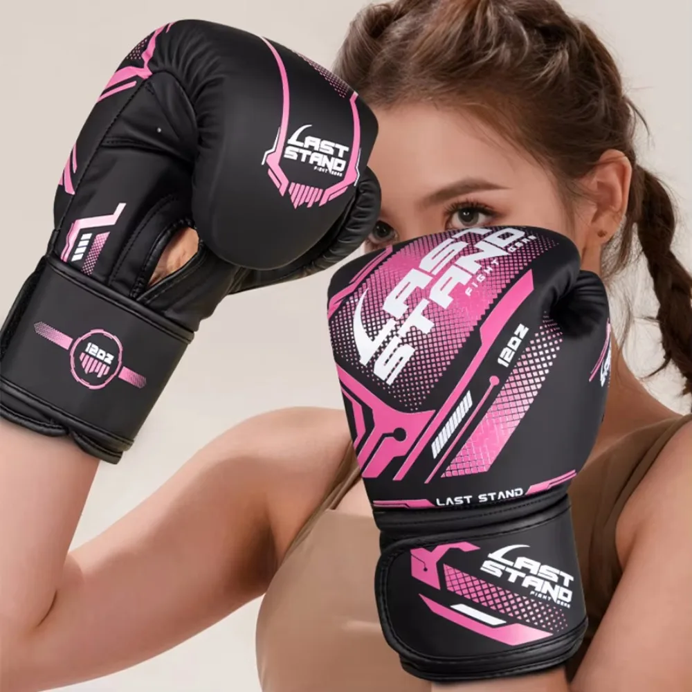 

Боксерские перчатки 6/10 унций с утолщенной подкладкой, профессиональные тренировочные перчатки из дышащей искусственной кожи, свободные боевые перчатки