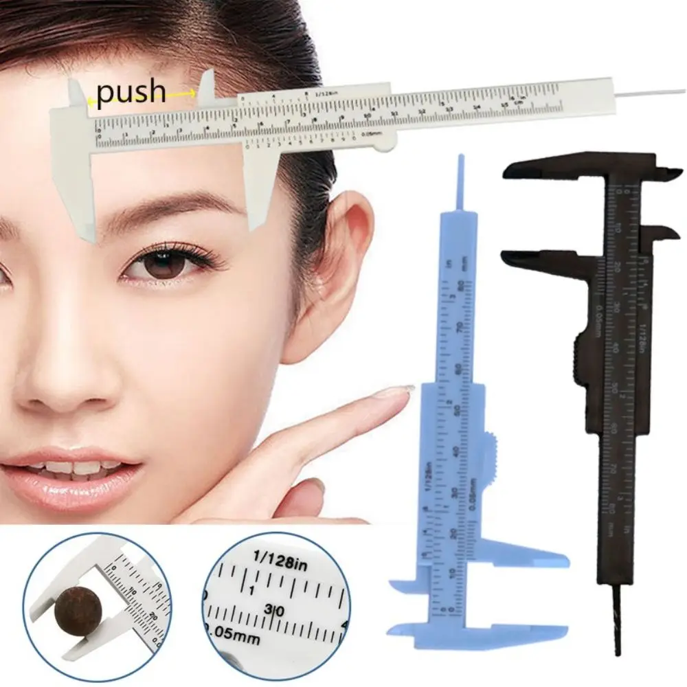 

Portable 80mm Plastic Eyebrow Measuring Vernier Caliper Microblading Permanent Makeup Tattoo Auxiliary Measurement Ruler Tools