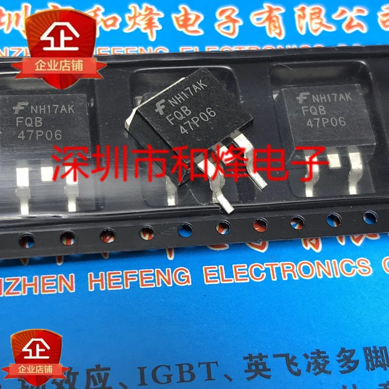 5PCS-10PCS FQB47P06 TO-263 60V 47A NEW AND ORIGINAL ON STOCK