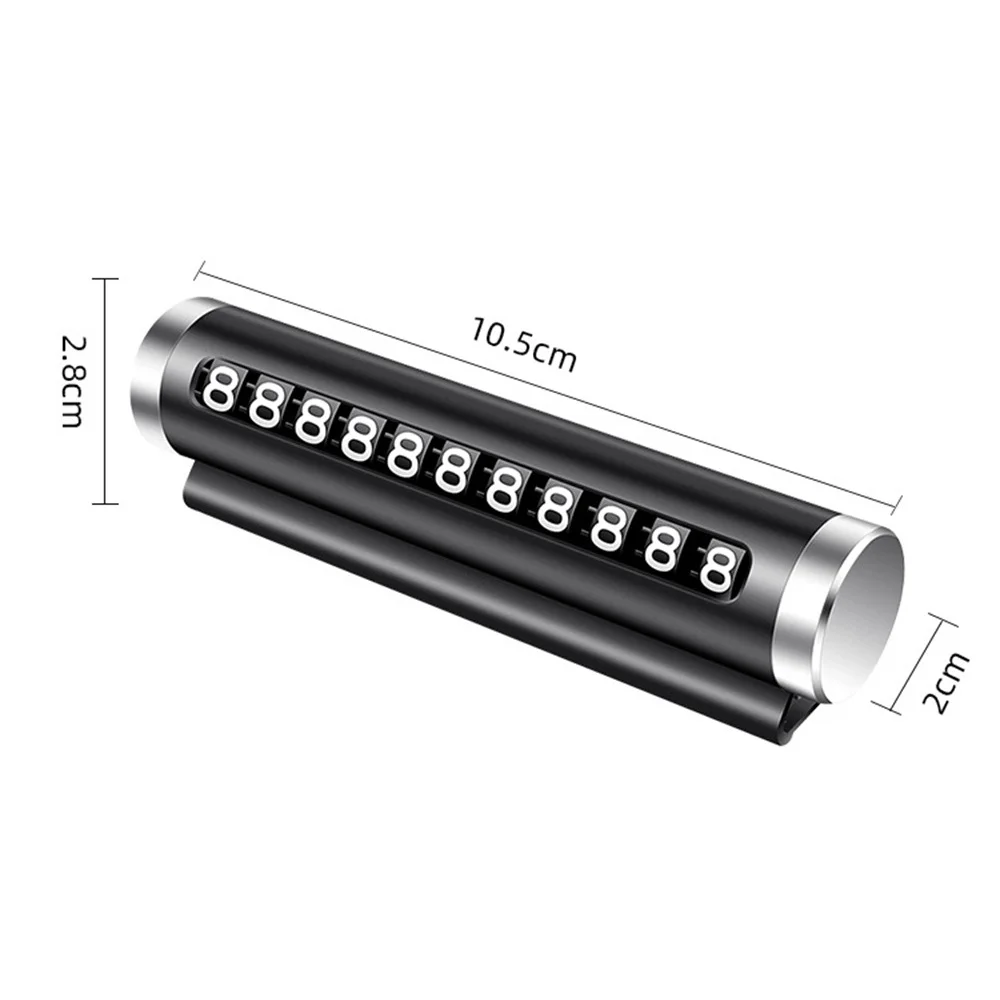 Universal Auto temporäre Park karte Metall drehen Nummern schild Legierung bewegen Sie das Auto Telefon platte Park Stop Aufkleber Autozubehör