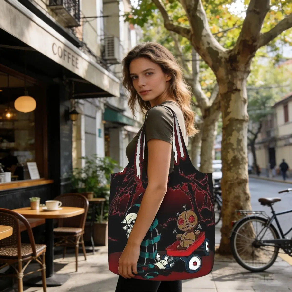 Korn Heavy Metal Band Album Tour 2024 Shopping Tote Bag Canvas Large Capacity Shoulder Bags Shopper Grocery Handbag for Women