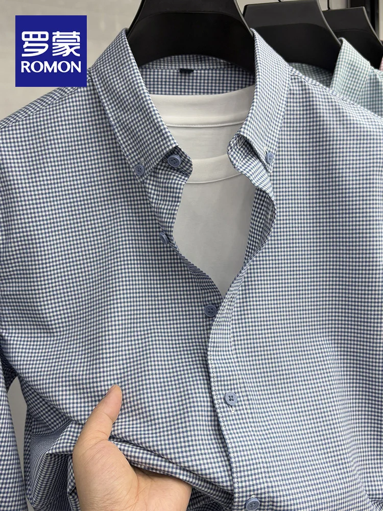 

Rn Pure Cotton Men's irt Spring Autumn Long Sve Small id Casual Breathable Comfortable Loose Fit Faion Urban Sle