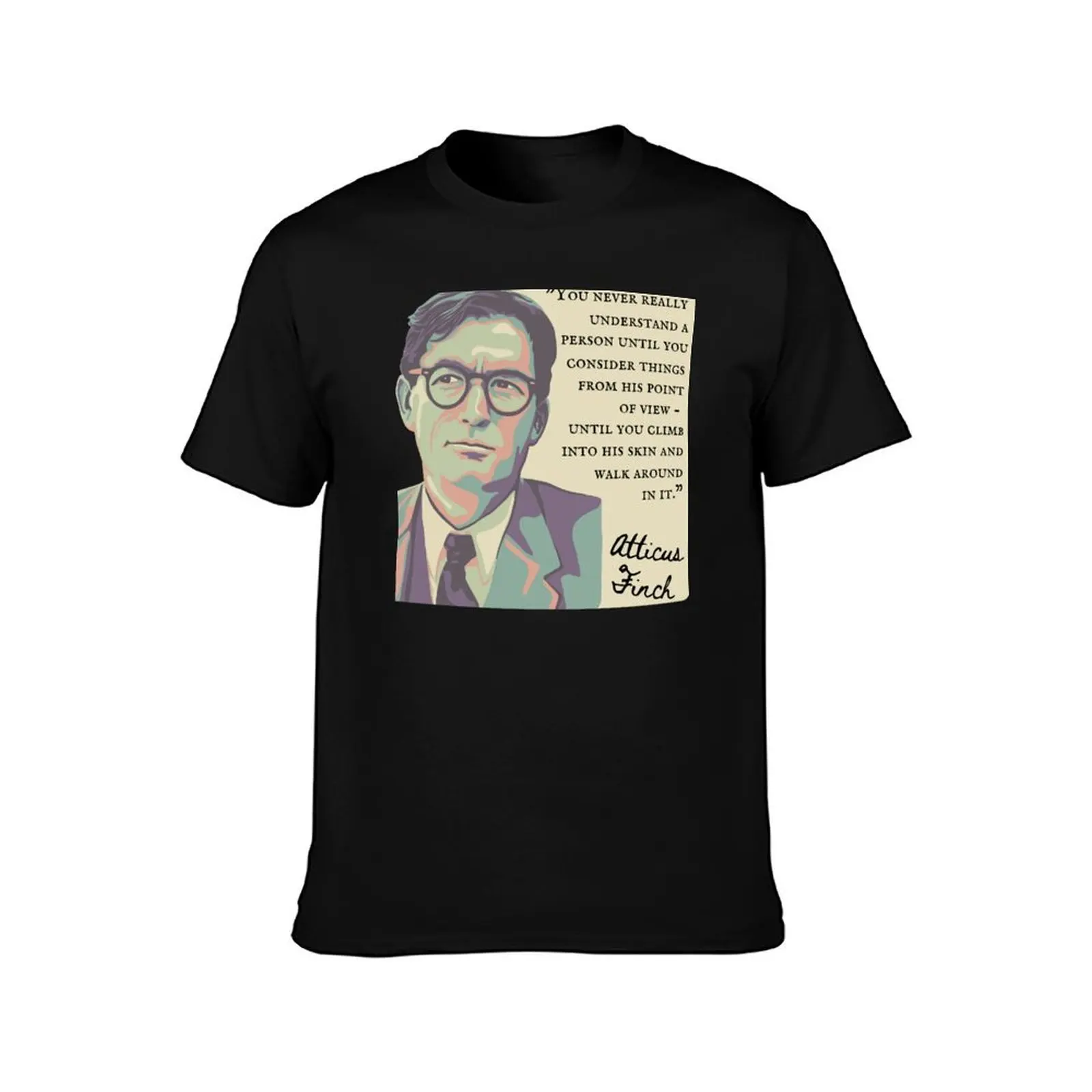 Atticus Finch Quote T-Shirt Summer Casual Cotton Tee Oversized Streetwear Tops Vintage Graphic Print Loose Fit Short Sleeve