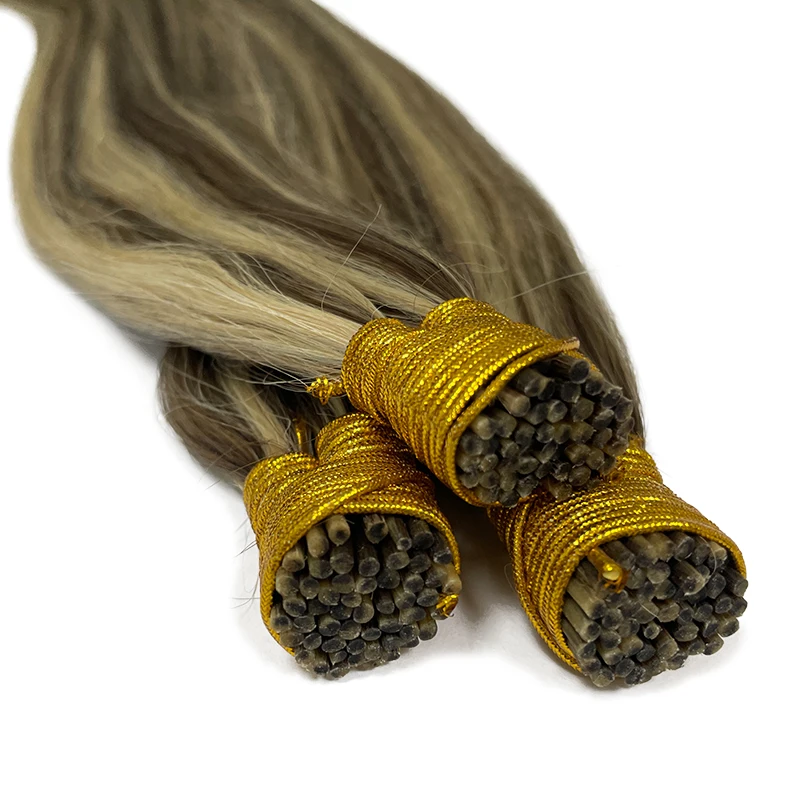 Cápsula de queratina recta para mujer, extensiones de cabello humano Real, punta de queratina, cabello de fusión Natural, 50 unids/set