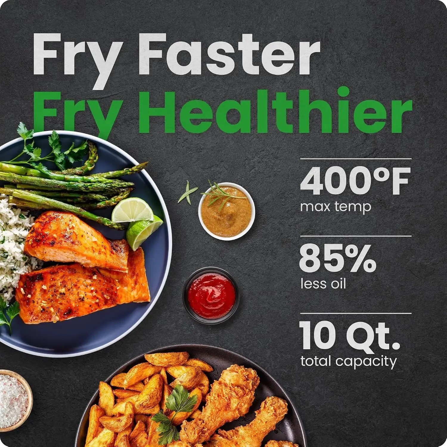 Multifunctional Digital Air Fryer+ Rotisserie, Dehydrator, Convection Oven, 17 Touch Screen Presets Fry, Roast, Dehydrate