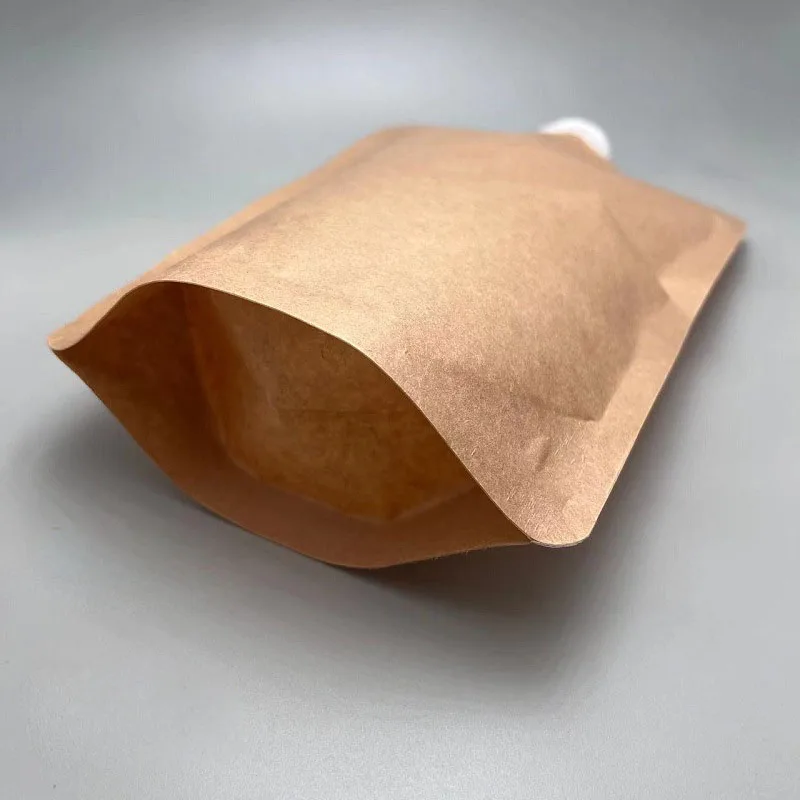 500ml Kraft Paper Spout Pouch For Liquid Drink Juice Disposable Packaging Stand Up Bag Cosmetic Makeup Packing