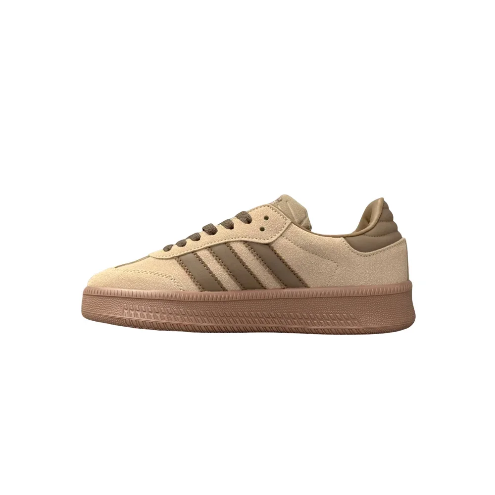 Adidas Originals Samba XLG Women and Men Wheat Color Comfortable and Versatile Trend Non-slip Low-top Board Shoes IG6289