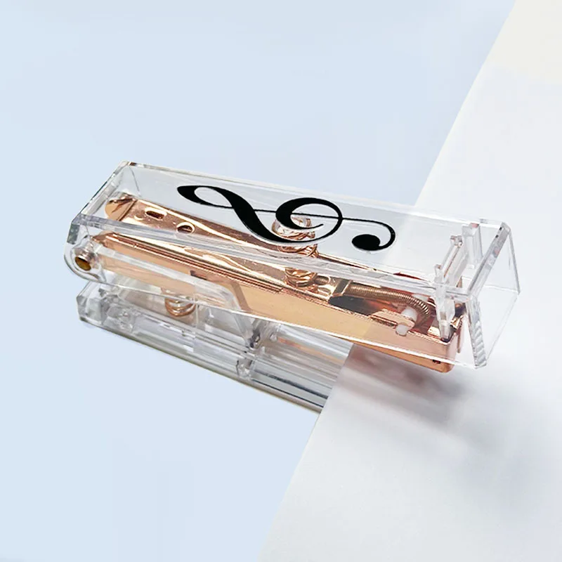 Serie di note musicali Cucitrice trasparente Addensata Ufficio di apprendimento Risparmio di manodopera Informazioni per studenti Cucitrice acrilica manuale