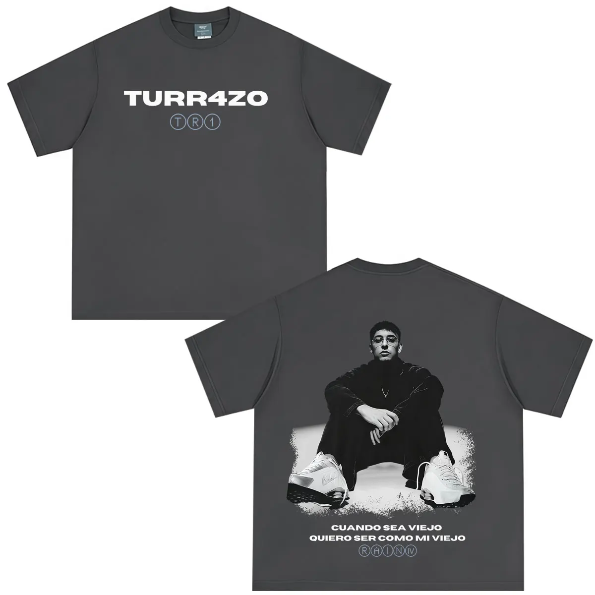 Rapper Trueno Turr4zo Album 2026 Tour Print T-Shirt für Herren und Damen – Hip-Hop T-Shirt, Sommer, locker sitzend, Baumwolle, Oversized, Streetwear – Detail 5