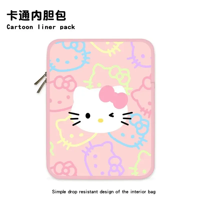 Sanrio Hello Kitty Tablet Storage Bag Ipad Sleeve Bag Cartoon 10-15 Inches Anti-Fall Universal Cute Leather Water Proof New 2024