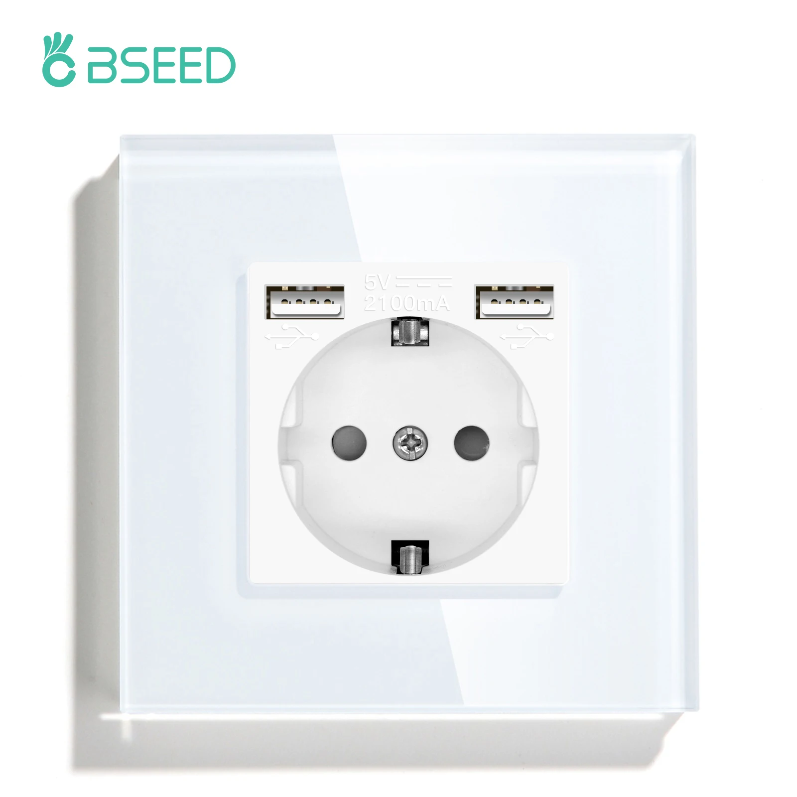 BSEED EU Standard Wifi Wand Schalter 1/2/3Gang 1/2/3Way Smart Touch licht Schalter Steckdosen Google Alexa Tuya Steuerung