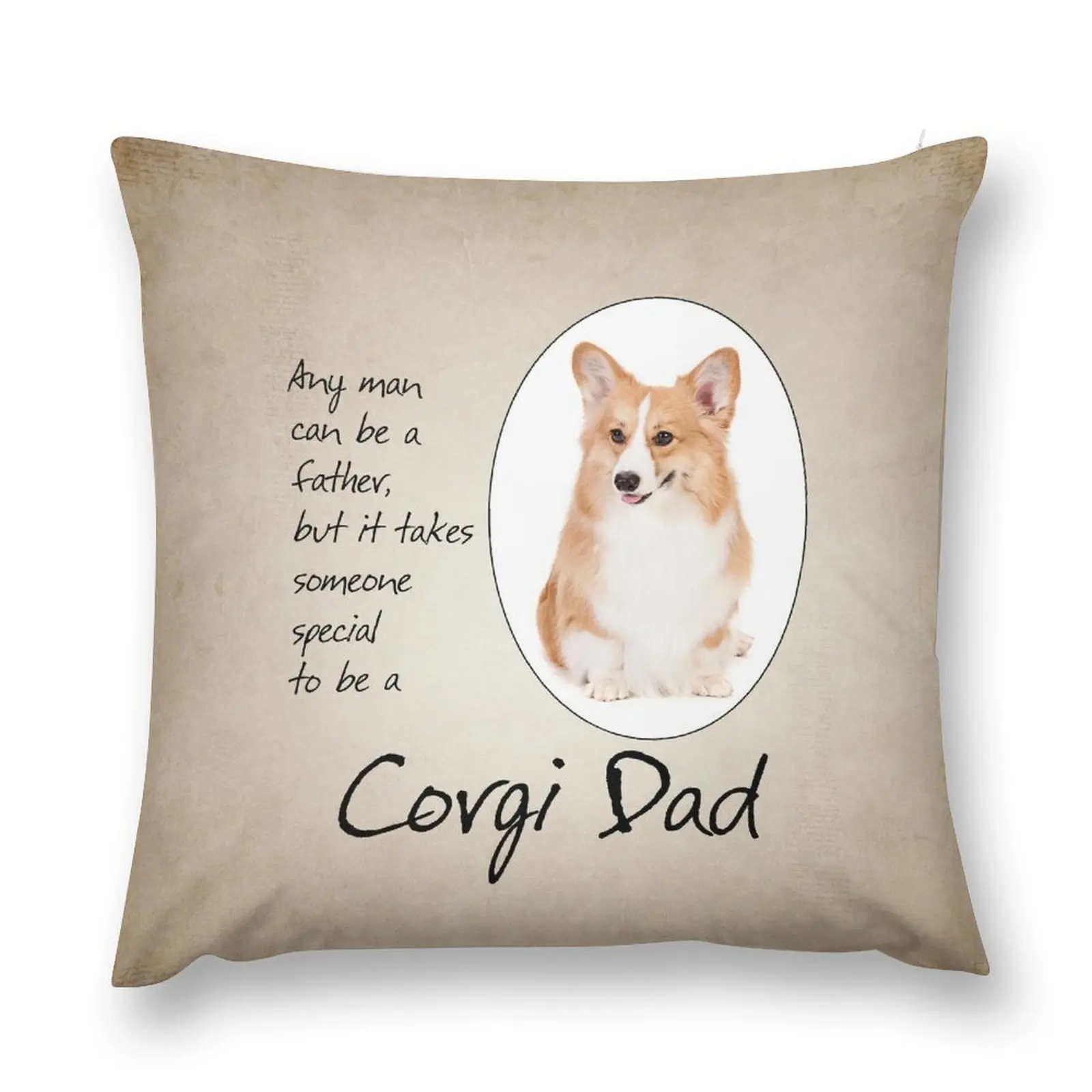 

Corgi Dad Throw Pillow Sofa Cushion Sofa Cushions Pillow Case pillow