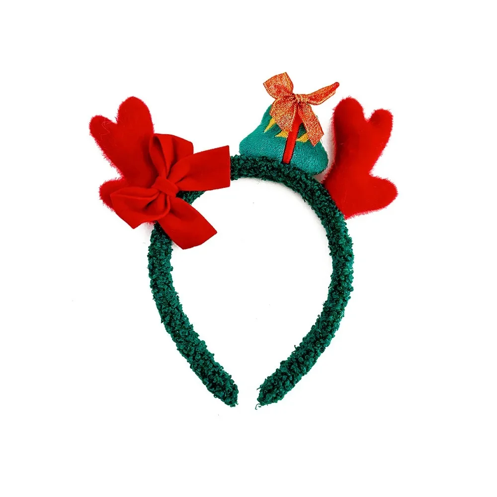 Diadema navideña para lavado de cara, accesorios para el cabello con astas, diadema de felpa de otoño/invierno, bonito muñeco de nieve de alce, diadema de Año Nuevo