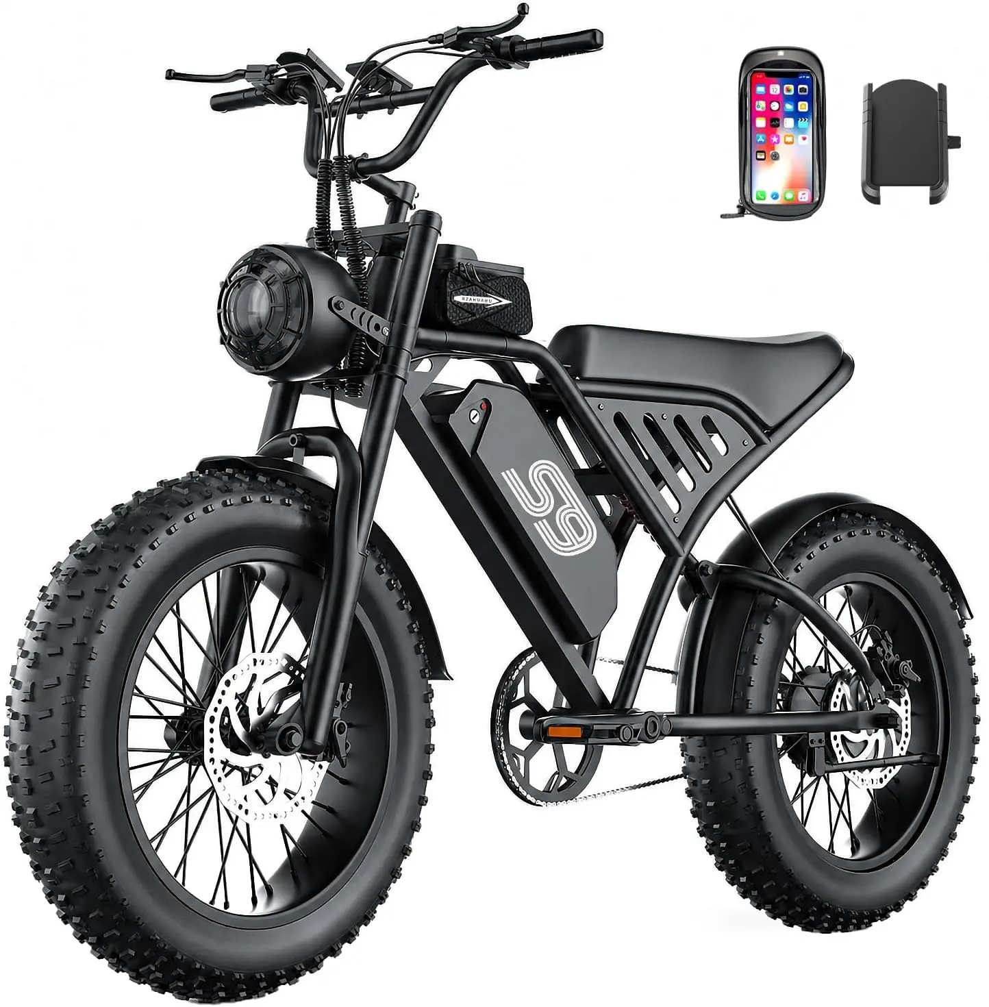 2500W Peak Electric Dirt Bike for Adults, Off-Road Mountain E-Bike, 26 Inch Fat Tire, Customized