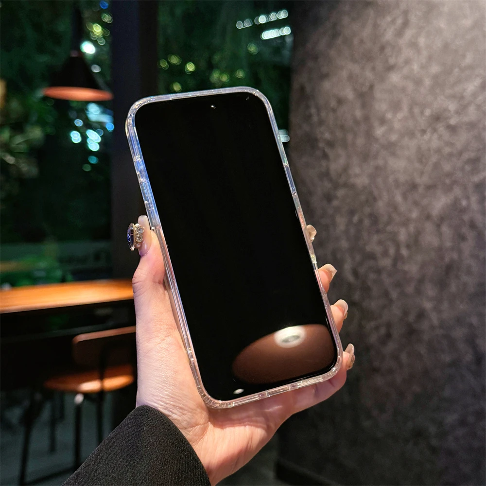 Casing Pengisian Daya Magnetik Mewah Berkilau Elegan Untuk IPhone 17Pro Max Air 16 15 14 13 12 Plus Pelindung Anti Jatuh