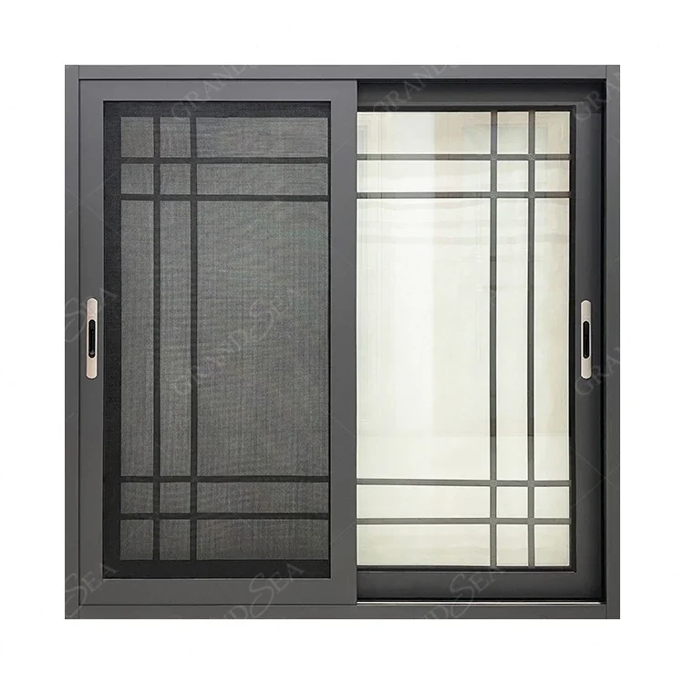 New design picture cheap aluminum double glass sliding window and door price