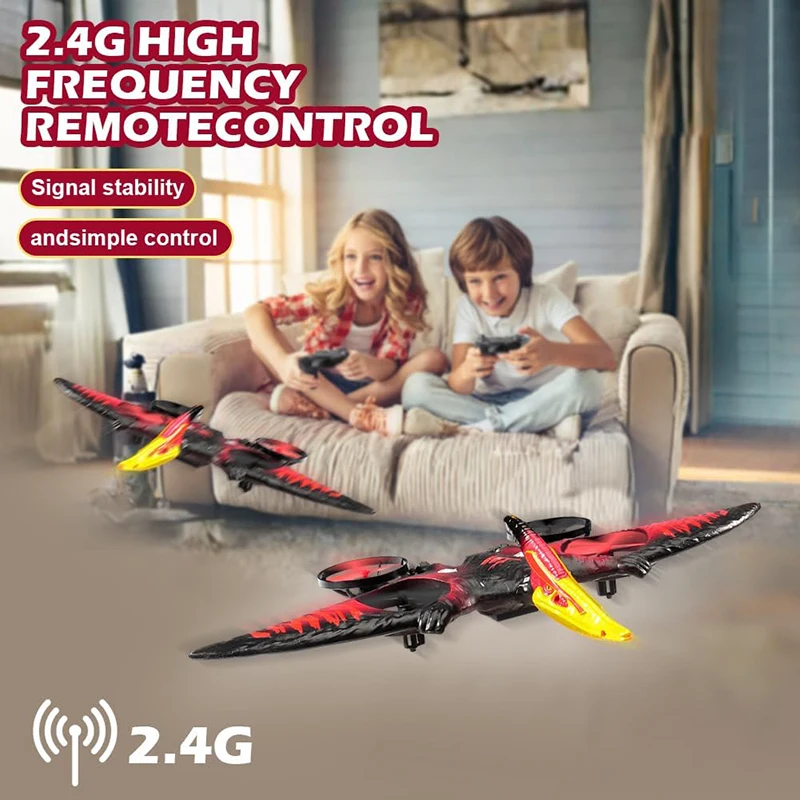

Радиоуправляемый самолет Pterosaur 2.4G 6-осевой гироскоп EPP Пенопласт Радиоуправляемый самолет со светодиодной подсветкой Один ключ Снятие на 360 градусов Вращение RC Планер Летающие игрушки Дети