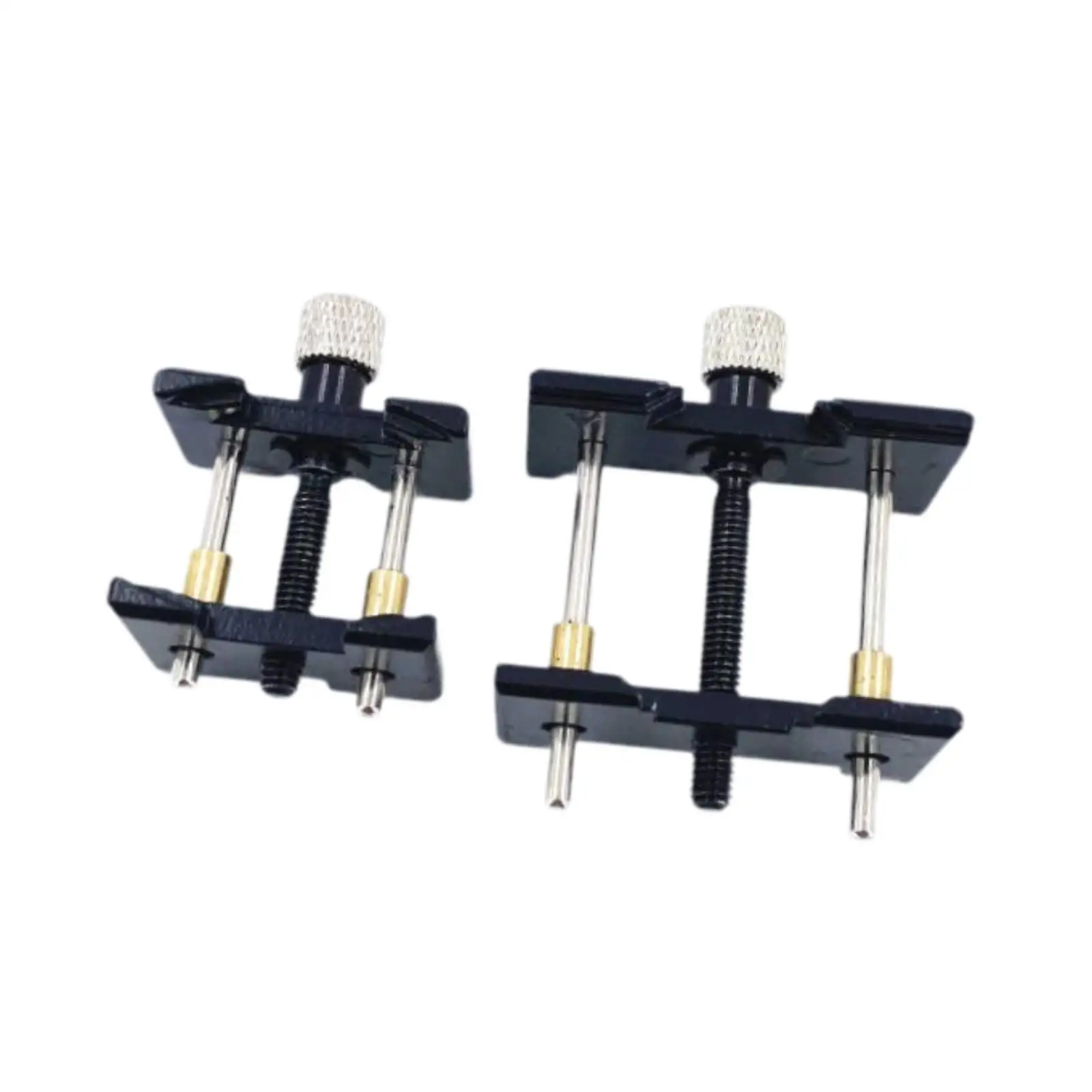 2x Watch Movement Holders Lightweight 2 in 1 Extendable Watch Repairing Accessory Home Use Reversible Watch Movement Fixed Base