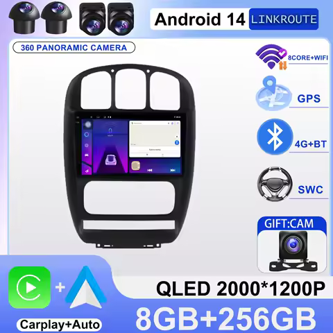 Android 14 Car Player Radio GPS Navigation Multimedia For Dodge Caravan 4 For Chrysler Voyager RG RS Town&amp;Country RS 2000 - 2007