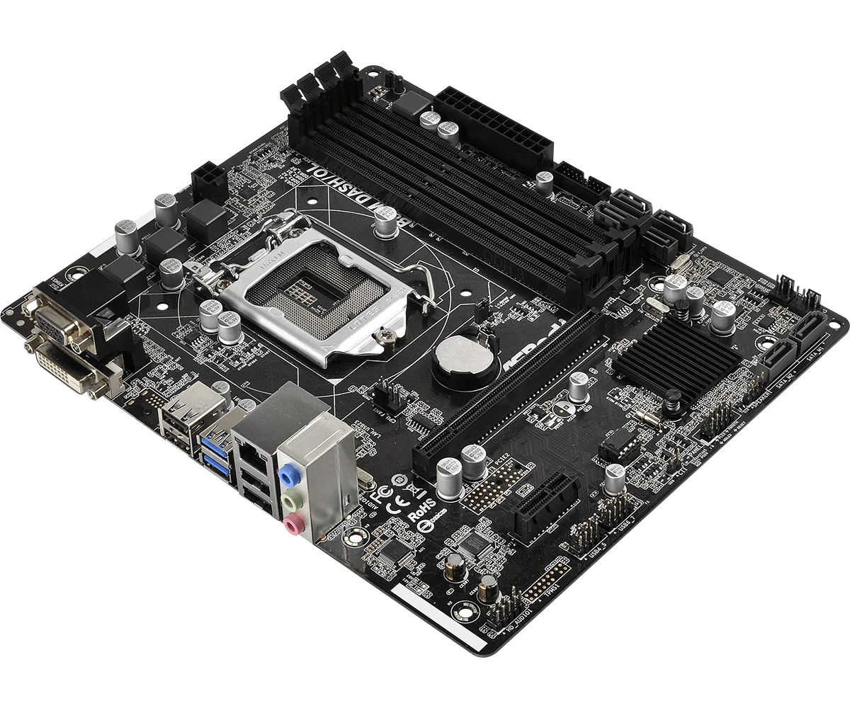 Imagem -04 - Placa-mãe Asrock B85 Lga 1150 B85m Dash ol Suporta Core 4170 4770 4570 4790 G3460 4360 4590s 4690 Cpu Micro-atx Ddr3 32gb