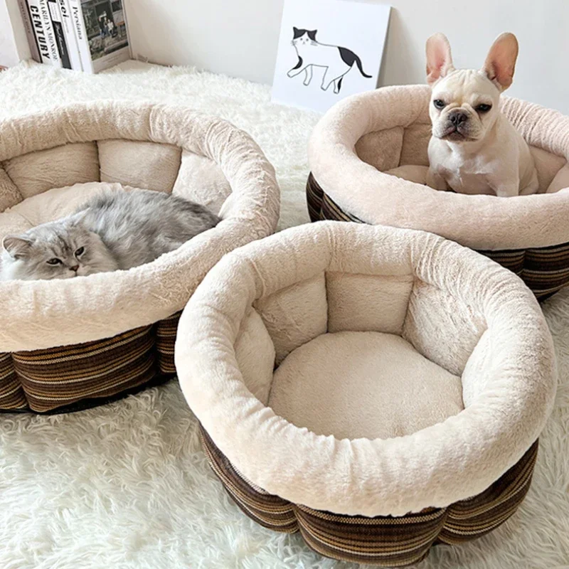 

Plush Cat Bed Bag Pet Cat Plush Sleeping Bags Beds for Small Medium Large Cats Puppy Winter Warming Pad Sack for Autumn Winter