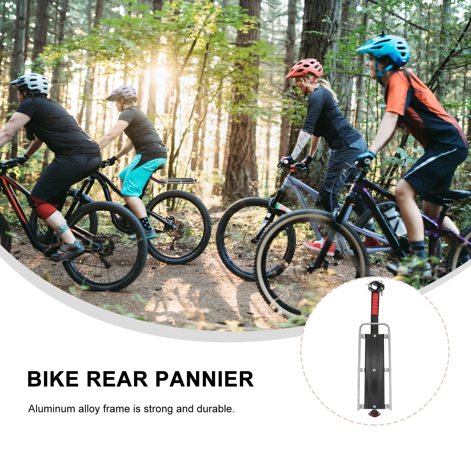 แร็คติดตั้งบนจักรยานทำจากอลูมิเนียมอัลลอยด์ แบบเคลื่อนย้ายได้และแบบยึดติด สำหรับใส่กระเป๋าเดินทาง กระเป๋าเป้ ตะกร้า สีดำ