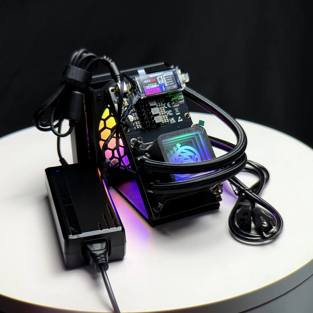 

Brand New NerdQaxe++ 4.8Th/s Hydro Liquid Cooler Bitcoin Miner with Power Supply-Orange