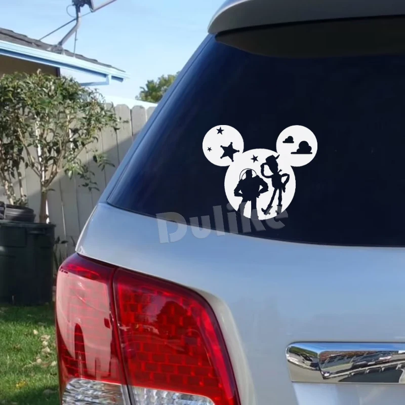 Friends Story Mickey Head Silhouette Vinyl Sticker For Car Window Bumper Door Decoration, Cartoon Decal Handphone Laptop Decor