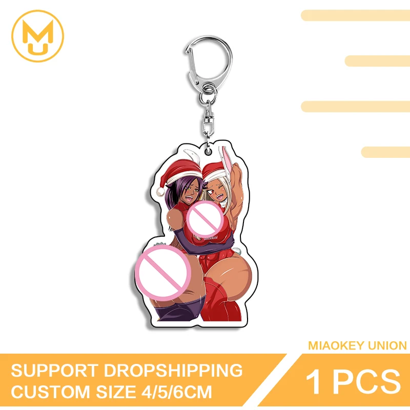 Shihouin Yoruichi Alluring Bikini Keyring Mirko NSFW Sexual Posture Customized Jewelry Versatile Fashion Props Back To School