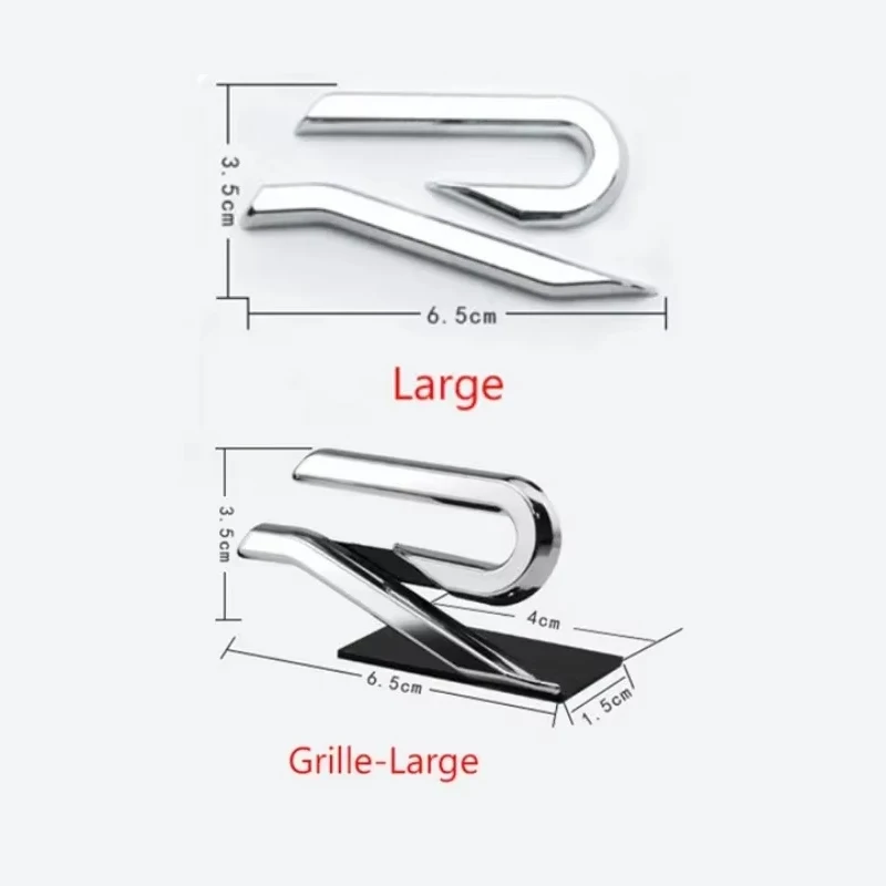 

2026 Hot VOLKSWAGEN New R Emblem Car Metal Body Tail Trunk Sticker Car Grill Badge Emblem For Volkswagen VW GTI Rline Polo Golf
