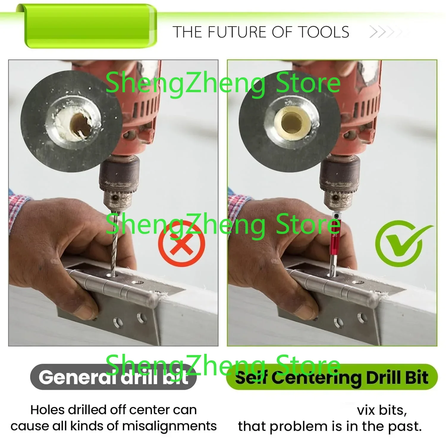 10 قطعة مجموعة لقمة مثقاب 1/4 "عرافة عرقوب Vix بت ، 5/64" إلى 1/4" مركز مثقاب مجموعة مخصصة ملونة المفصلي مجموعة لقمة مثقاب #6