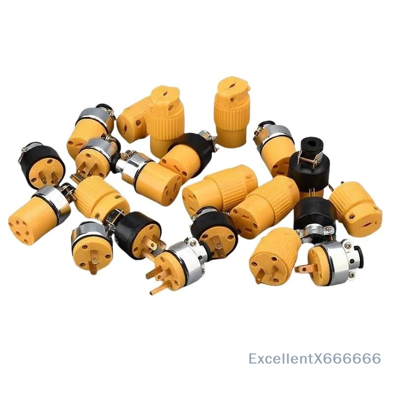 1Pcs Detachable Assembly In-line Power Cord Plug 125V American 15A NEMA 1-15P 5-15P US Industry Waterproof Wiring Plug Connecto