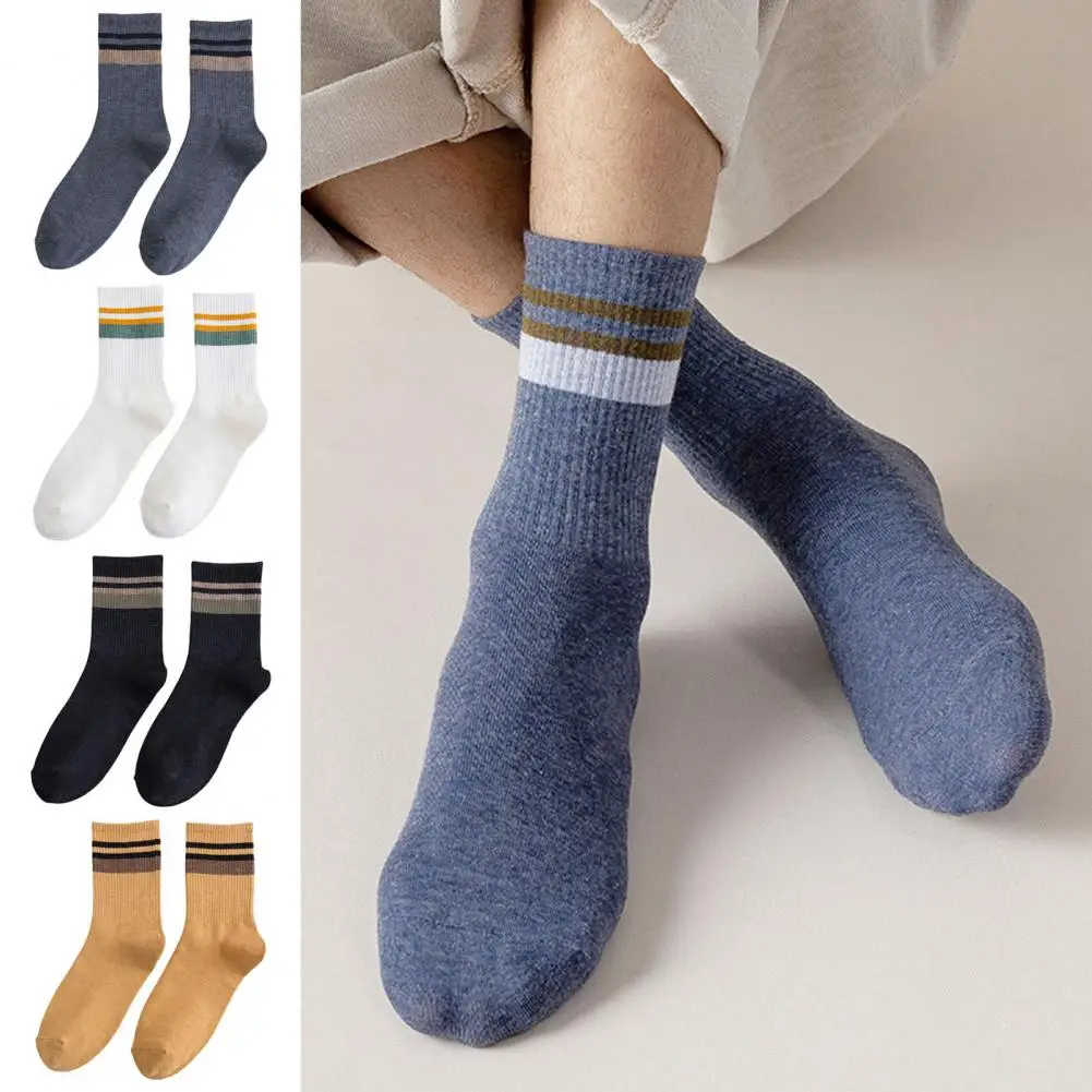 

Stretchy Sports Socks High Elasticity Anti-slip Sports Cotton Socks with Breathable Soft Sweat-absorption Unisex Mid-tube No